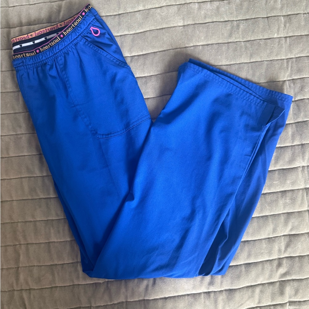 Women’s HeartSoul Blue Scrub Pants